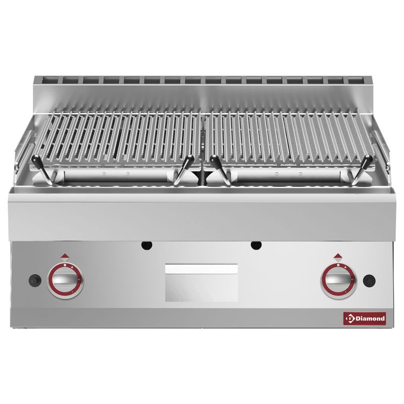 Lavasteengrill - 1/1 module - bakrooster in gietijzer &quot;double face&quot;