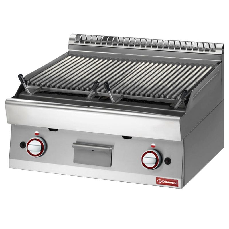 Lavasteengrill - 1/1 module - bakrooster in gietijzer &quot;double face&quot;