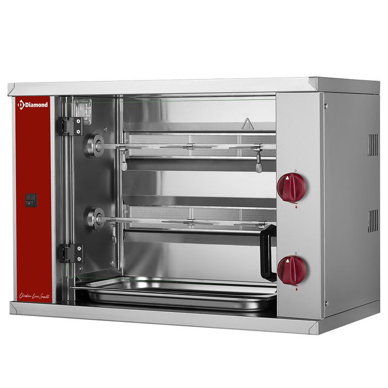 Kippenspit gas &quot;SMALL&quot;, 2 spitten (6 kippen)  SMALL