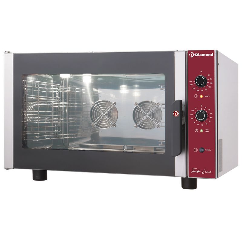 Elektrische convectieoven, 4x GN 1/1 + manuele bevochtiger (230/1N)
