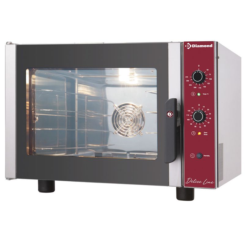 Elektrische convectieoven 4x 460x340 mm + manuele bevochtiger