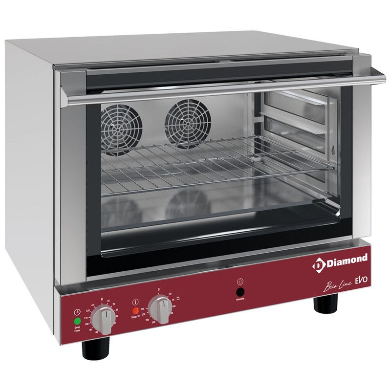 Elektrische convectieoven, 4x 600x400 mm + manuele bevochtiger