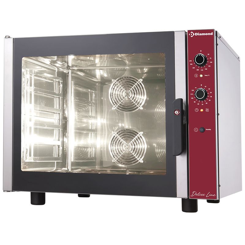 Elektrische convectieoven 6x 600x400 mm + manuele bevochtiger