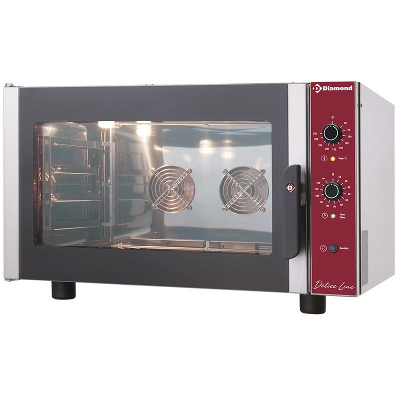 Elektrische convectieoven 4x 600x400 mm + manuele bevochtiger