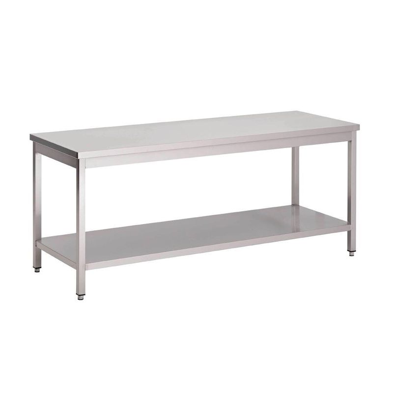 Gastro M RVS werktafel met onderblad 88x70x70cm