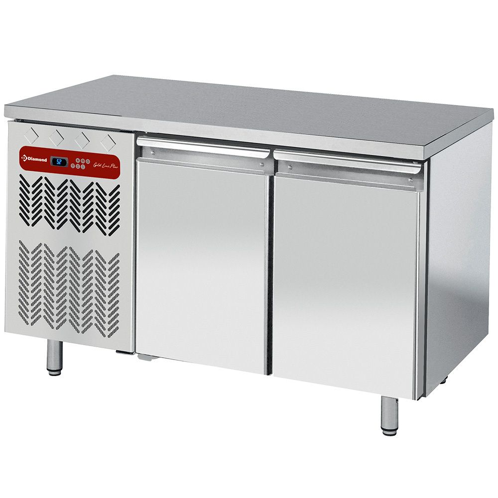 Geventileerde koeltafel, 2 deuren GN 1/1, groep aan linkse kant