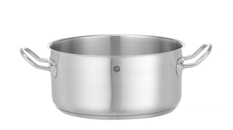 Kookpan laag - zonder deksel, HENDI, Kitchen Line, 4,9L, ø240x(H)110mm