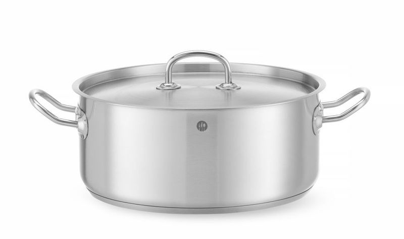 Kookpan laag - met deksel, HENDI, Kitchen Line, 7,3L, ø280x(H)120mm