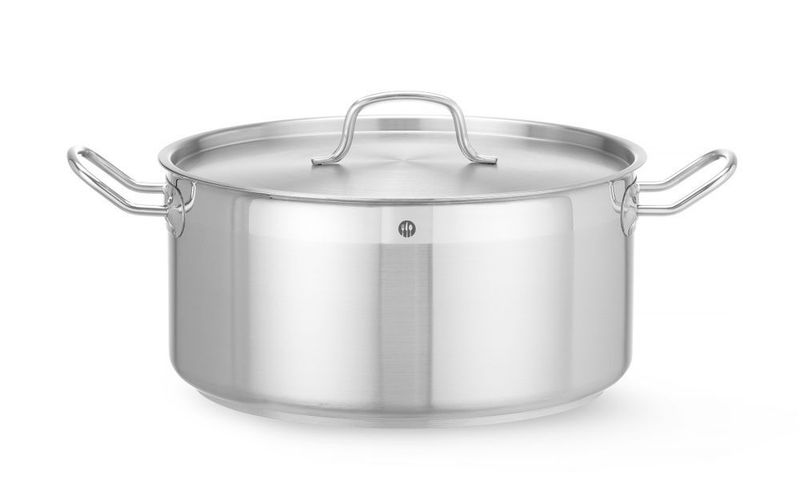Kookpan laag - met deksel, HENDI, Profi Line, 12L, ø320x(H)150mm