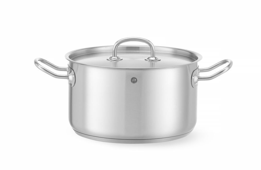 Kookpan middel - met deksel, HENDI, Kitchen Line, 6L, ø240x(H)135mm