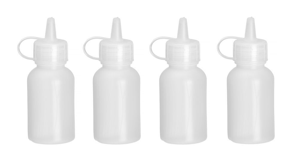 Mini saus dispenser - set van 4 stuks., HENDI, 0,03L, Transparant, ø30x(H)85mm