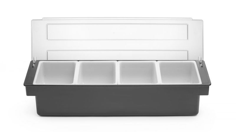Ingrediëntenhouder – 4 containers, Bar up, 480x150x(H)100mm