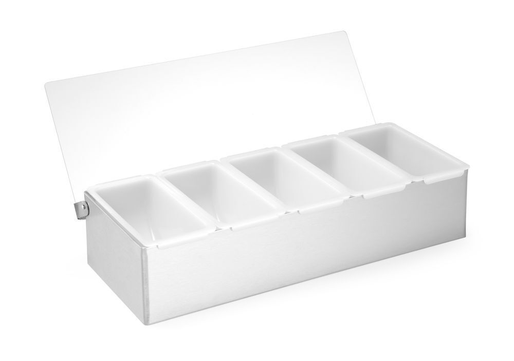 Ingrediëntenhouder, Bar up, 5 containers, 375x140x(H)90mm