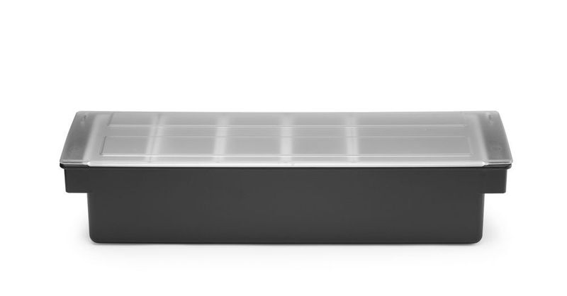 Ingrediëntenhouder - 5 containers, Bar up, Zwart, 480x150x(H)100mm