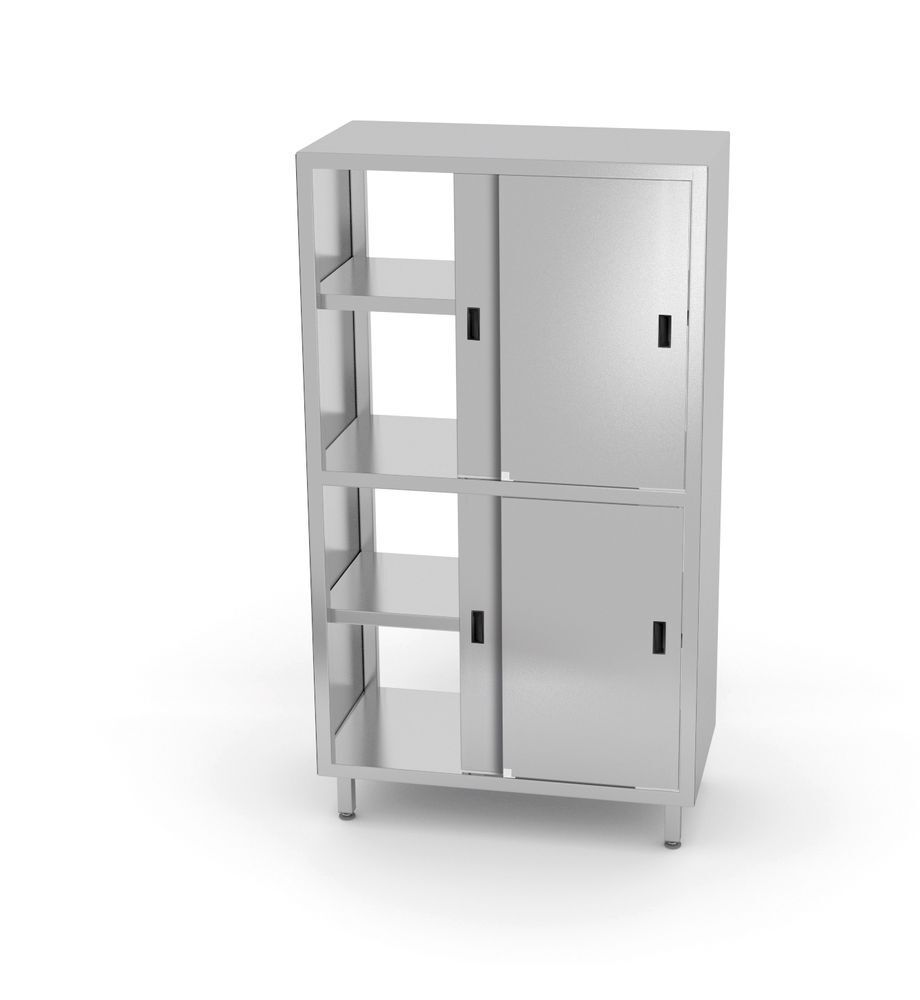 Doorgangskast met tussenblad en schuifdeuren, HENDI, Kitchen Line, 1000x600x(H)1800mm