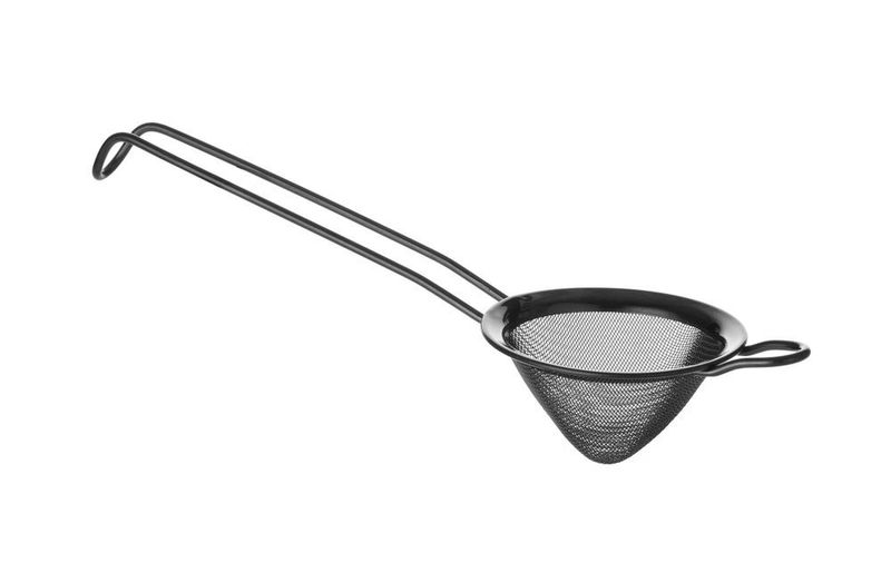 Barzeef conisch PVD gecoat, Bar up, Zwart, ø75x220mm