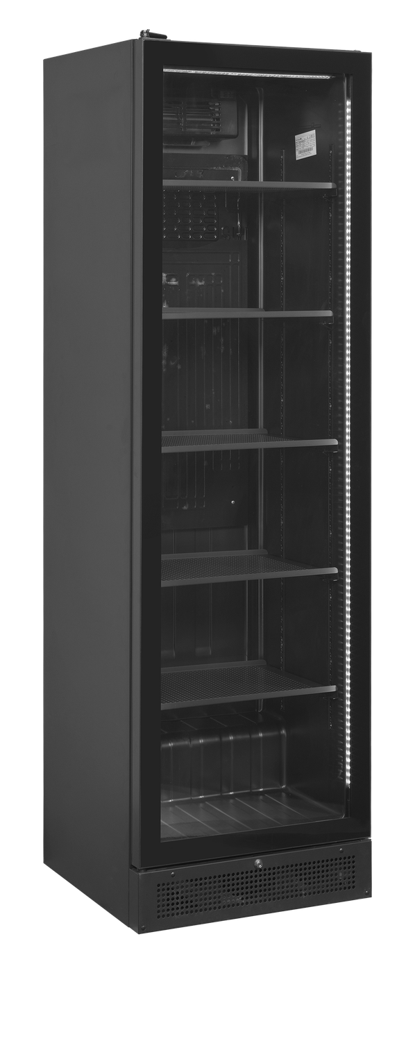 Zwarte displaykoeler, linkerkant scharnierend