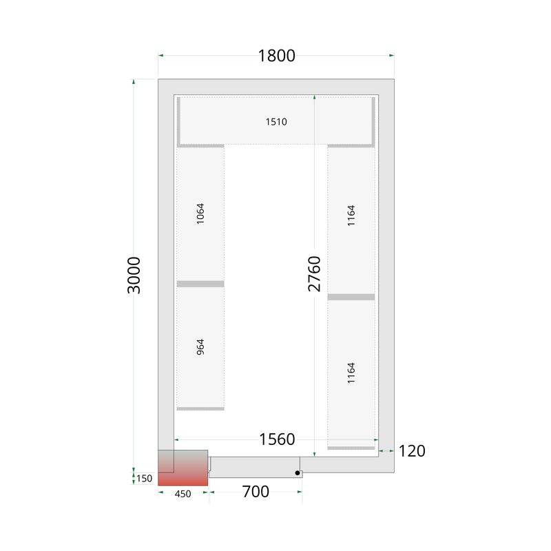 Vriesruimte (Compleet met monoblock)