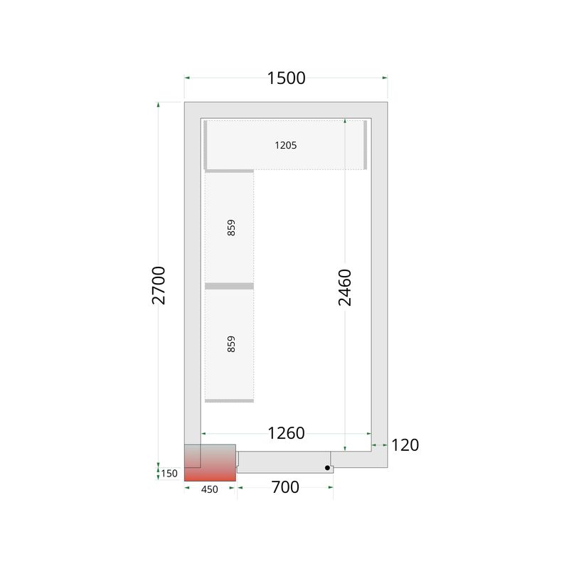 Vriesruimte (Compleet met monoblock)