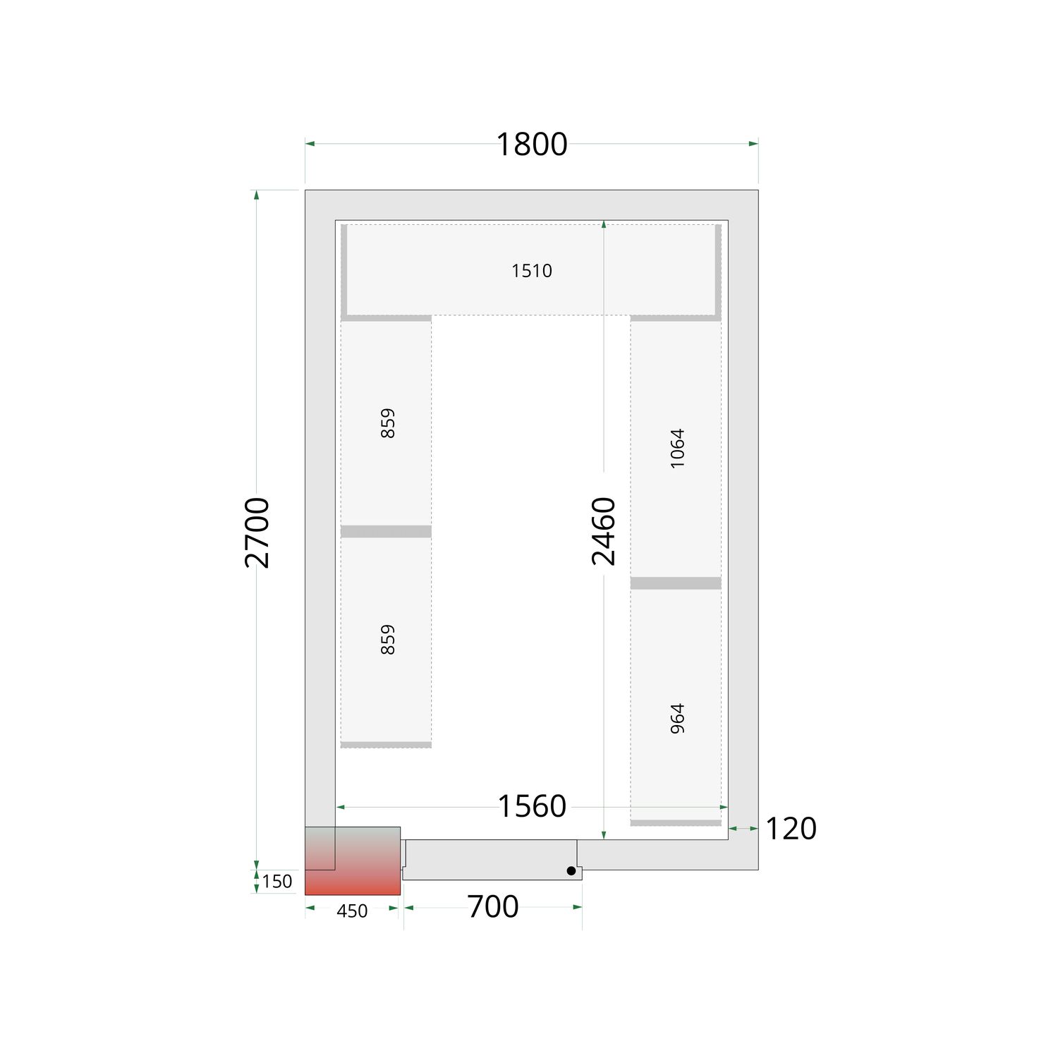 Vriesruimte (Compleet met monoblock)