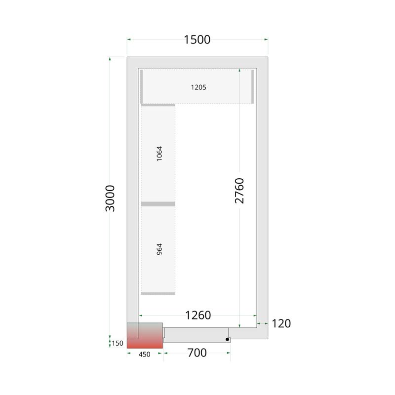 Vriesruimte (Compleet met monoblock)