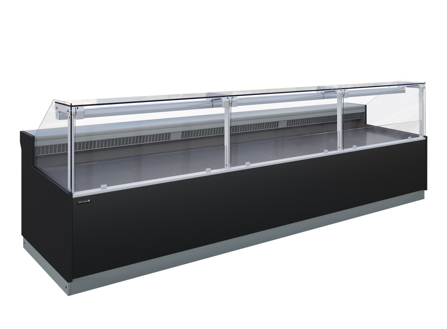 Geventileerde zwarte koeltoonbank