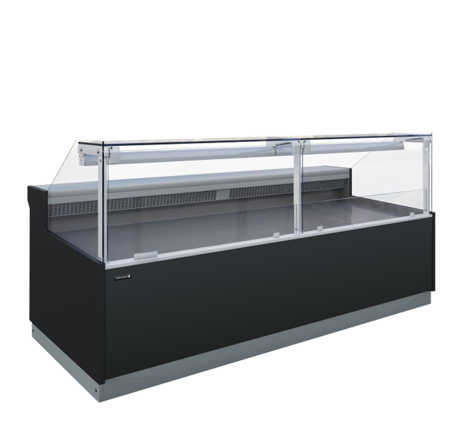 Geventileerde zwarte koeltoonbank