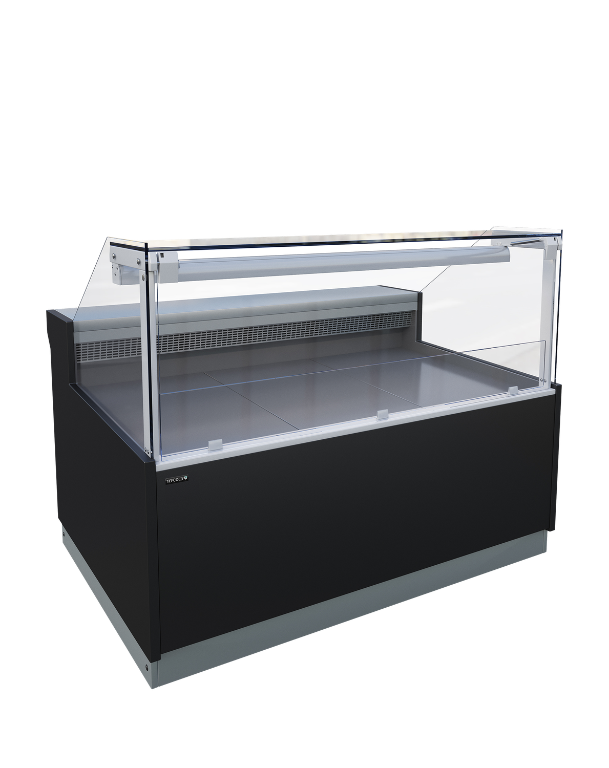 Geventileerde zwarte koeltoonbank