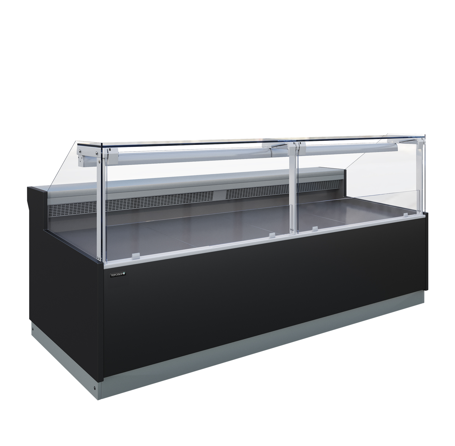 Geventileerde zwarte koeltoonbank