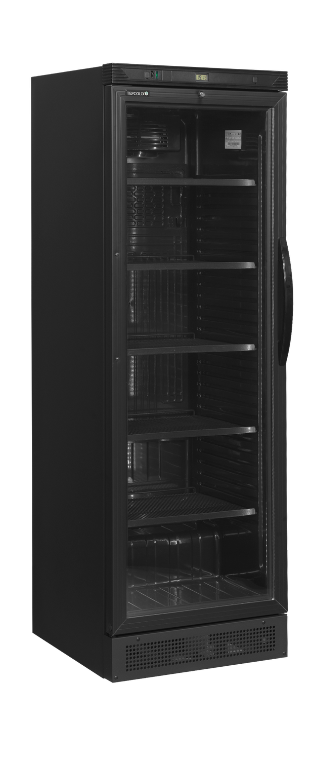Zwarte flessenkoeler, links scharnierend