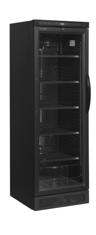 Zwarte flessenkoeler, links scharnierend