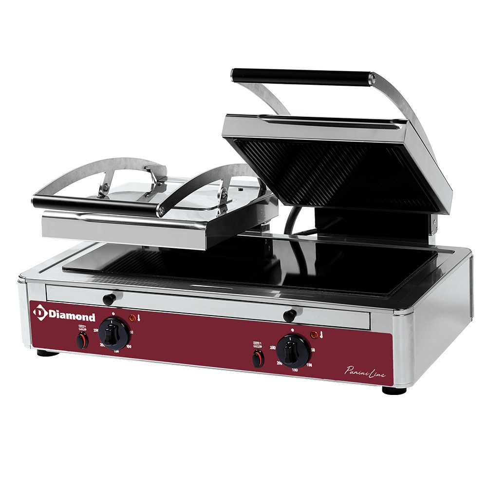 Grill panini DUBBEL model vitrokeramisch