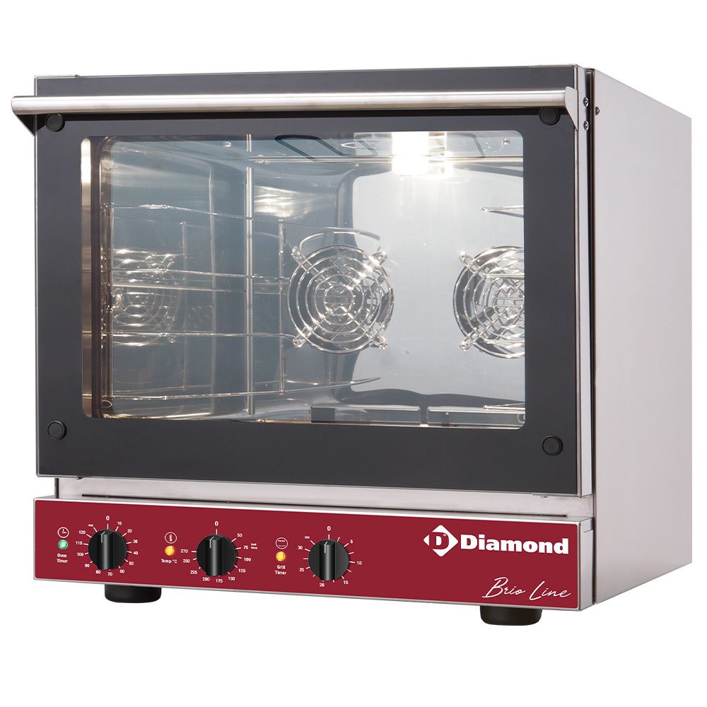 Elektrische convectieoven, 4x 460x340 mm + salamander