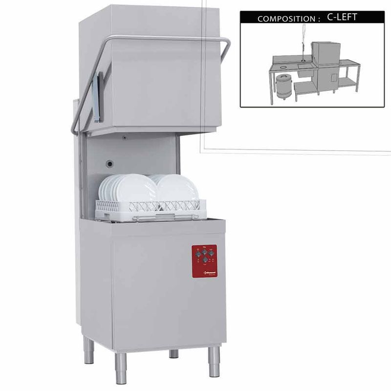 Vaatwasser met kap compleet, samengesteld uit :