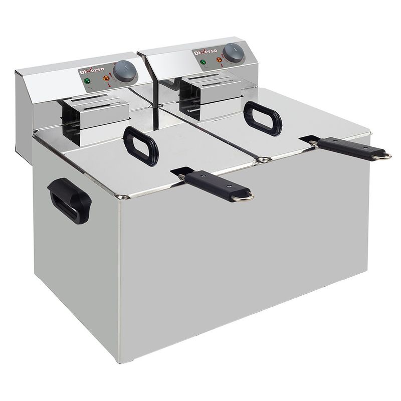 Elektrische friteuse tafelmodel 2x 7 liter