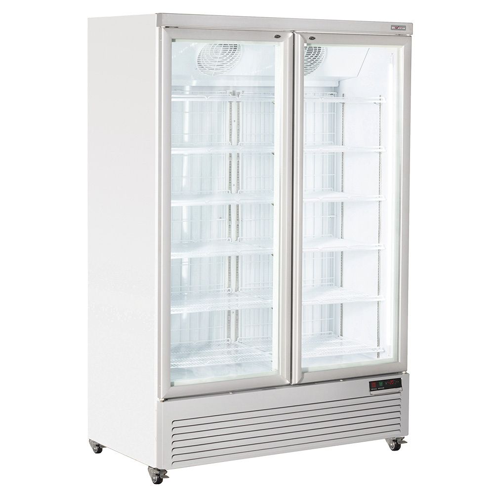 Verticale vrieskastvitrine, 1084 liter - WIT