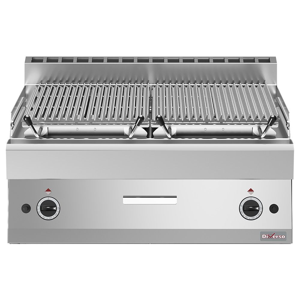 Lavasteengrill - 1/1 module - bakrooster in gietijzer "double face"