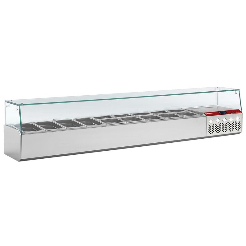 Gekoelde structuur GN 9x1/4, met rechte ruit