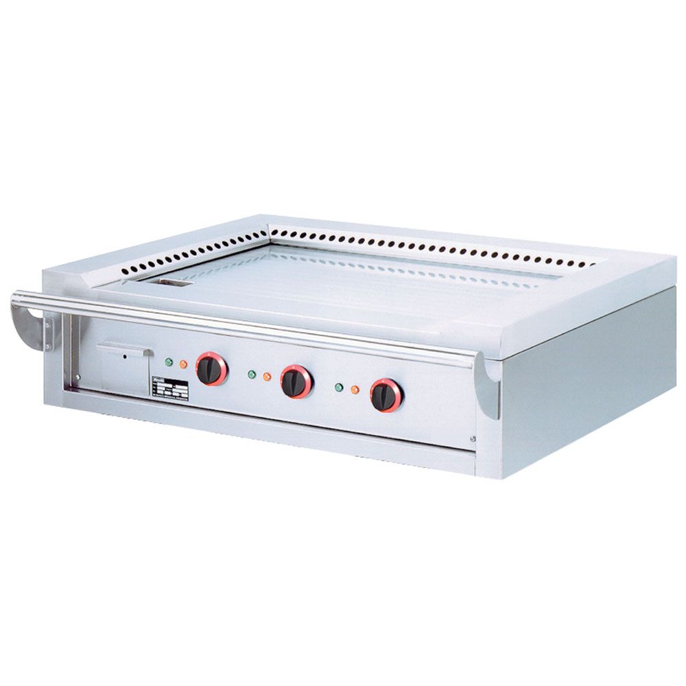 Elektrische &quot;Teppanyaki&quot; plaat, 3 zones (3x 4,7 kW), tafelmodel -Top-