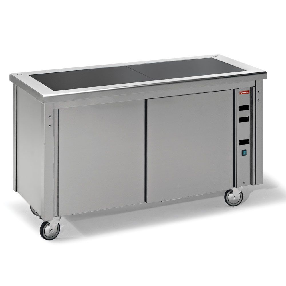 Vitrokeramische element op warmkast