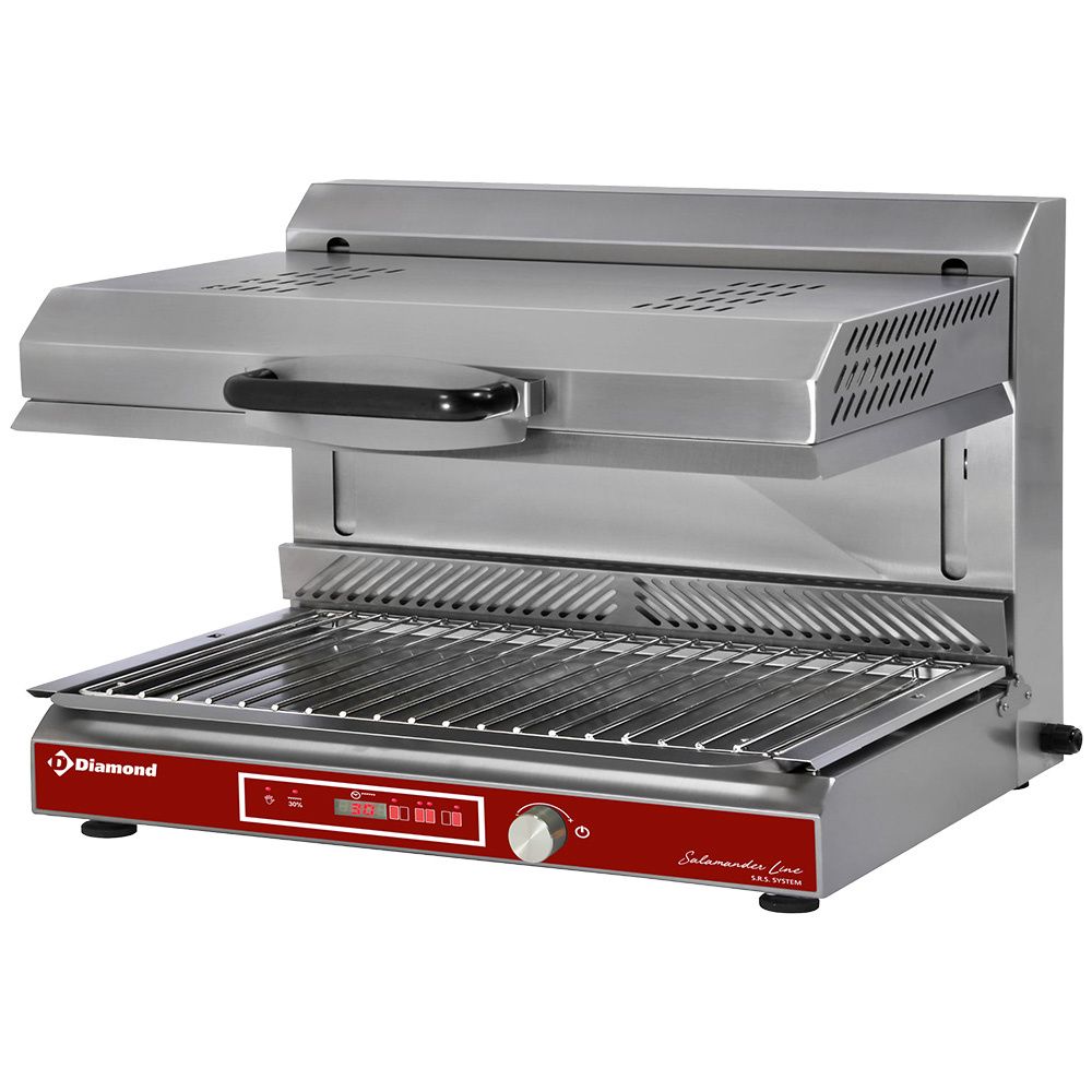 Elektronische glaskeramische salamander, verplaatsbaar plafond, 3 kookzones (digit)