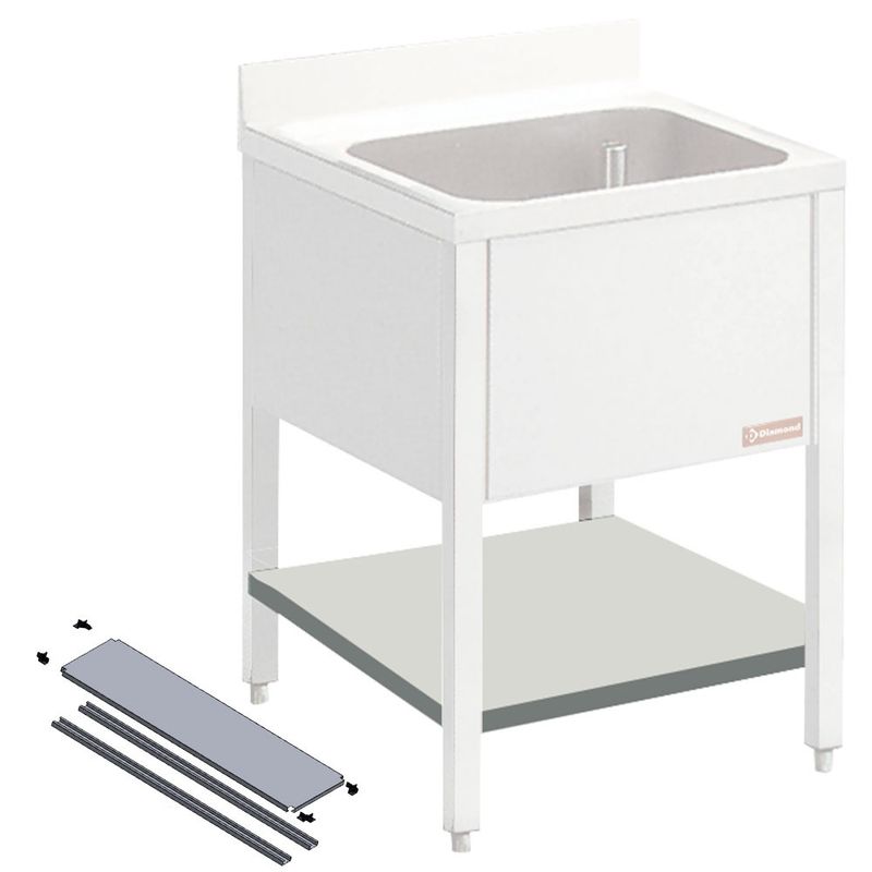 Tussentablet voor demonteerbare spoeltafel