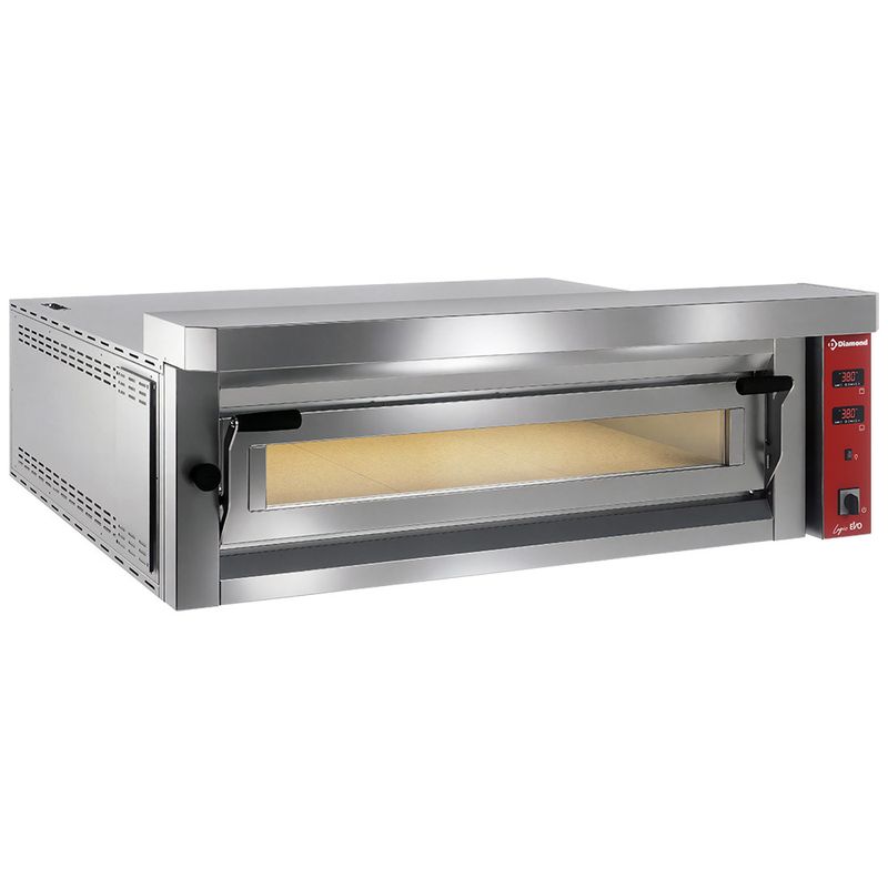 Elektrische pizzaoven &quot;extra large&quot;, 9 pizza&#39;s 350mm - FULL vuurvaste steen