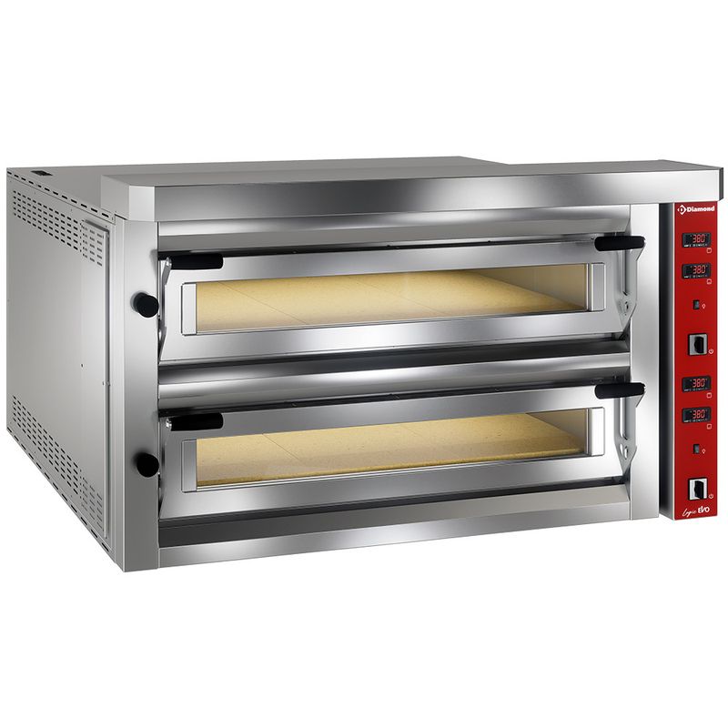 Elektrische pizza-oven &quot;extra large&quot;, 2x 9 pizza&#39;s 350mm - FULL vuurvaste steen