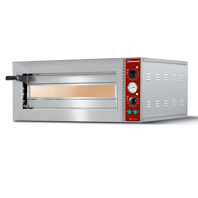 Elektrische pizza-oven Ø 420 mm, kamer 420x420xh140 mm