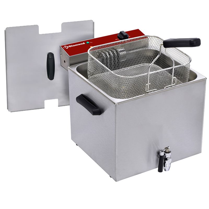 Elektrische friteuse tafelmodel 12 liter + aftapkraan