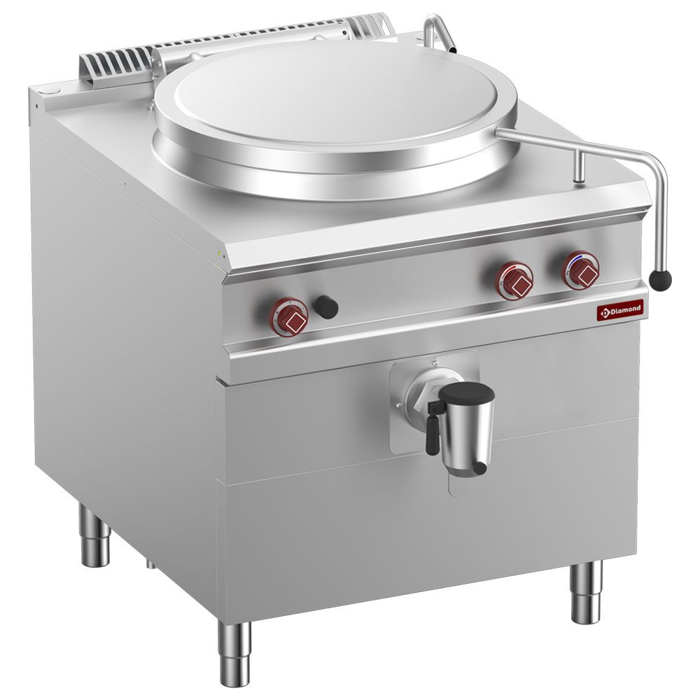 Gaskookketel direkte verwarming, 100 liter, op meubel