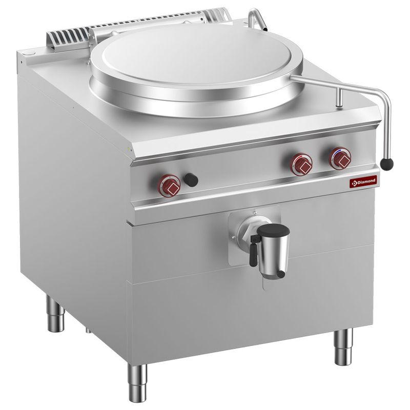 Gaskookketel direkte verwarming, 100 liter, op meubel