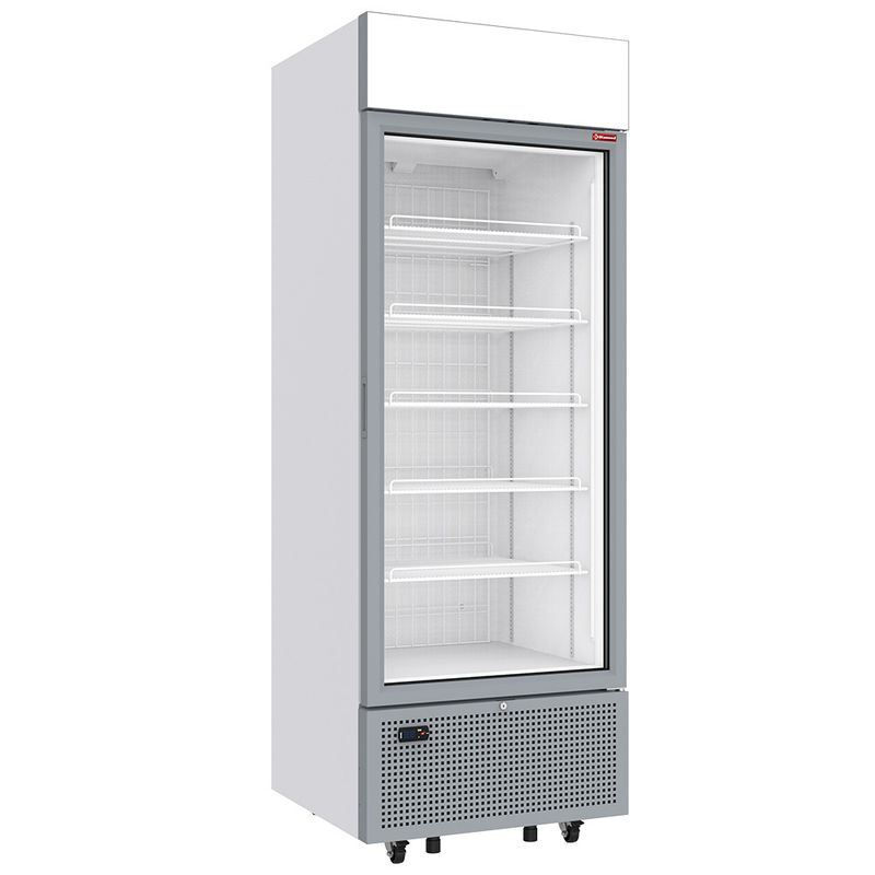 Negatieve gekoelde vitrine 646 liter - 5 vaste niveaus met lichtbak - WIT