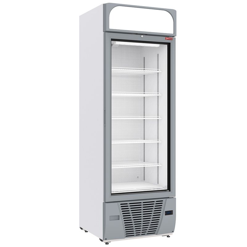 Negatieve gekoelde vitrine 496 liter - 6 vaste niveaus met lichtbak - WIT